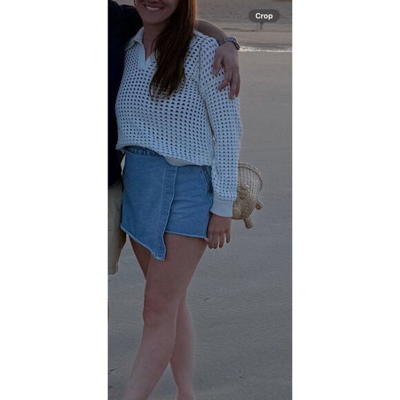 ROLLA'S Layla High Rise Sunshine Blue Denim Skort in Light Vintage Blue US 27 - Picture 10 of 12